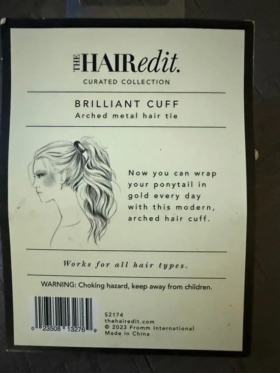 Metallic Gold and Rose Gold Brilliant Cuff Hair Ties - Picture 4 of 4